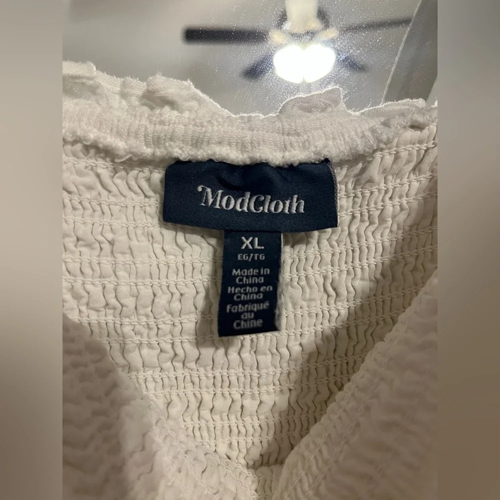 Modcloth Cream Maxi Dress with Tie Straps - Picture 3 of 5